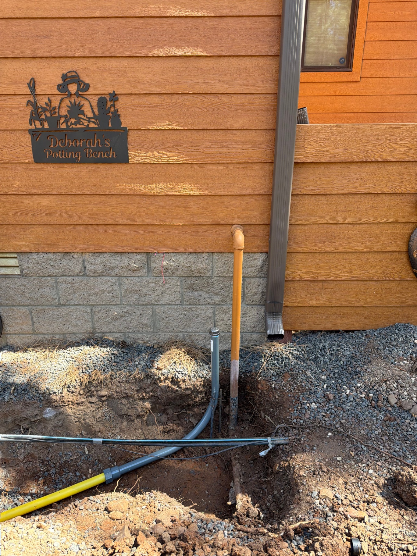Gas line & underground service run